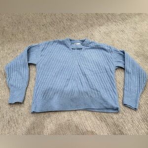 Blue Sweater with cut out